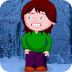 女孩逃出寒冷森林