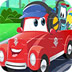 卡通红色汽车拼图