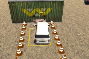 按此进入游戏障碍场地停车