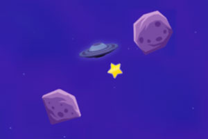 按此进入游戏控制飞碟吃星星