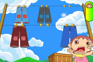 按此进入游戏冼晒衣服