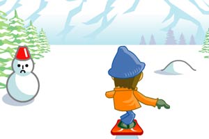 按此进入游戏雪天滑雪记